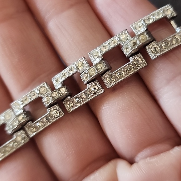 VTG Silver Art Deco Style Bracelet - Picture 4 of 8